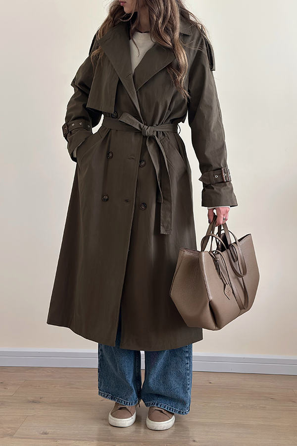 ترنچ کت بلند زنانه مرتا