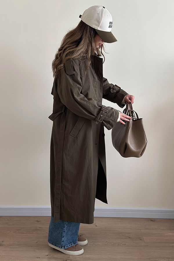 ترنچ کت بلند زنانه مرتا