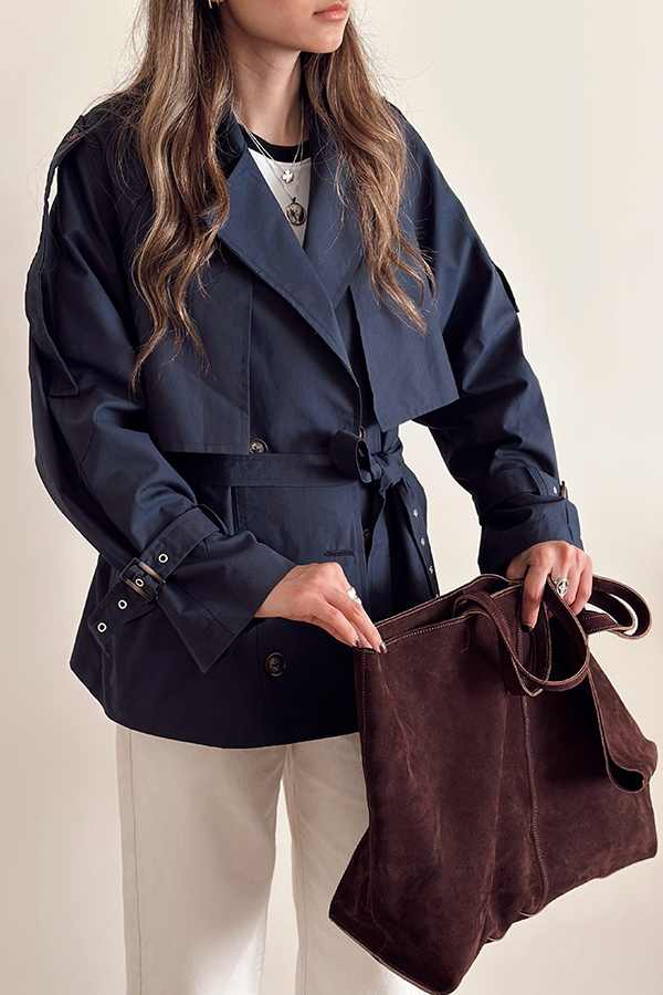 ترنچ کت زنانه مرتا سرمه ای