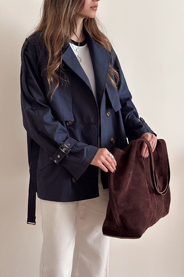 ترنچ کت زنانه مرتا سرمه ای