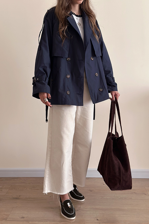 ترنچ کت زنانه مرتا سرمه ای