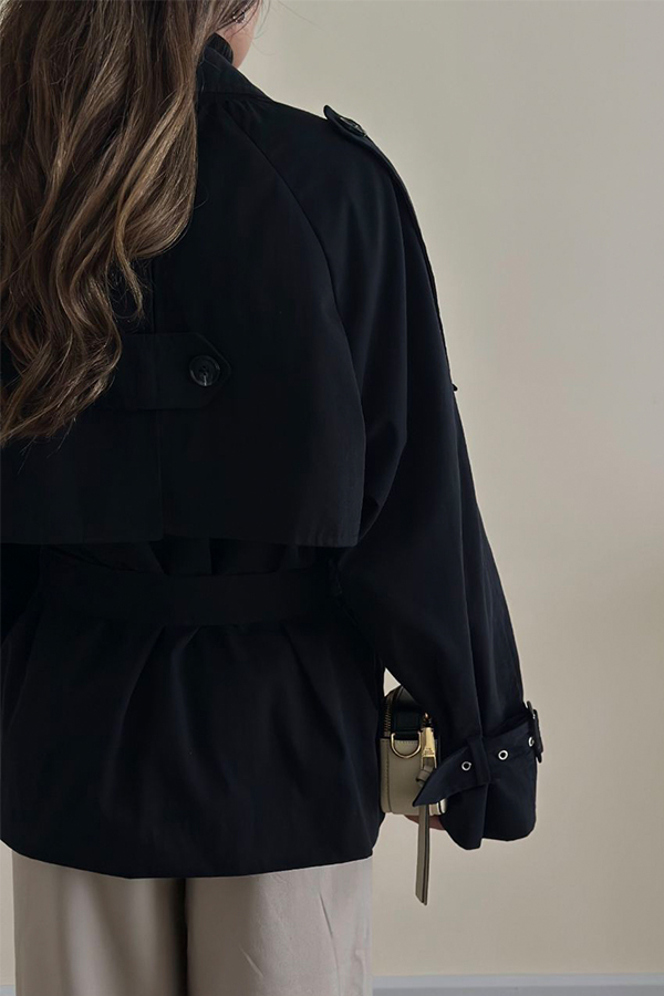 ترنچ کت مشکی زنانه chic