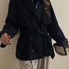 ترنچ کت مشکی زنانه chic
