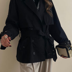 ترنچ کت مشکی زنانه chic