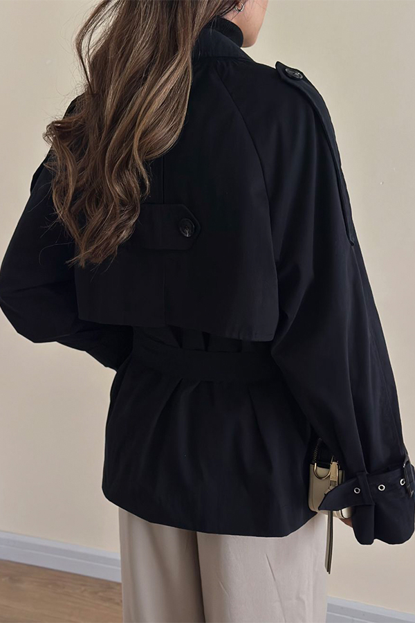 ترنچ کت مشکی زنانه chic