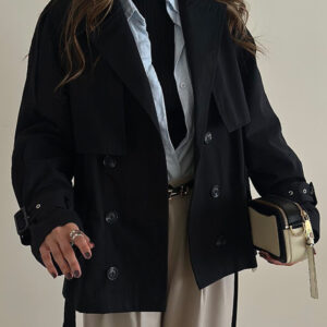 ترنچ کت مشکی زنانه chic