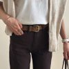 جین قهوه ای تیره ZARA