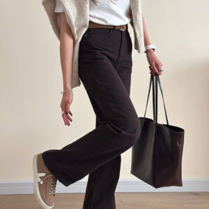 جین قهوه ای تیره ZARA