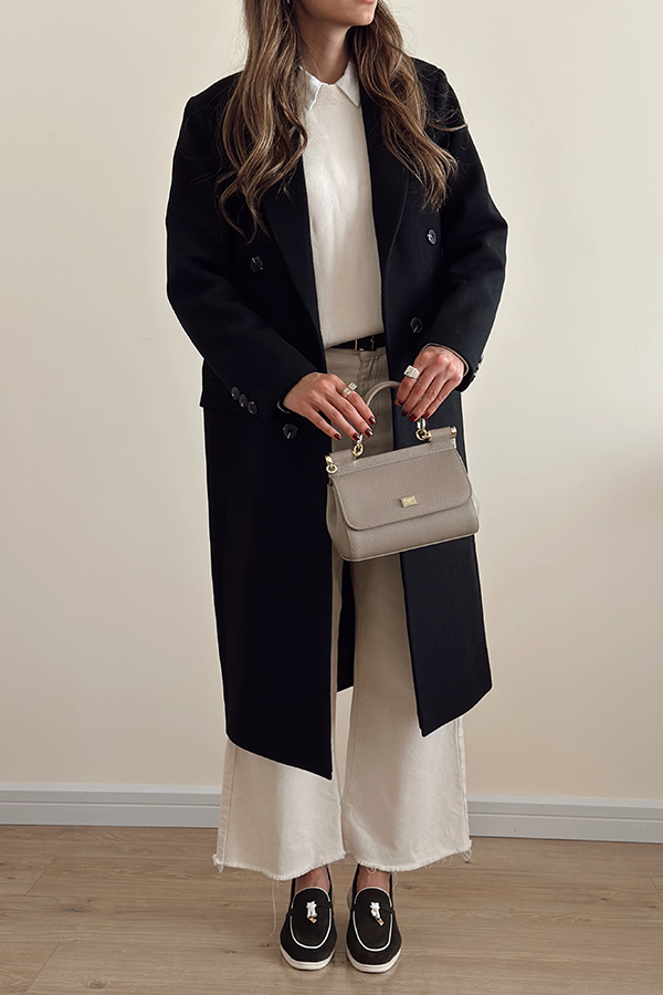 پالتو فوتر مشکی زنانه مرتا