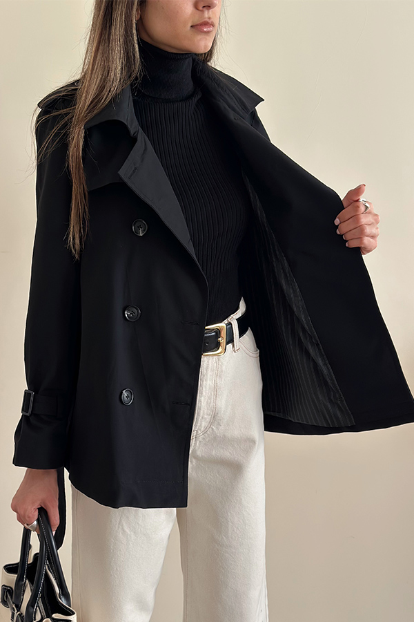 ترنچ کت مشکی زنانه