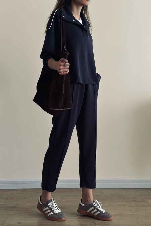 ست سویشرت شلوار ترک سرمه ای