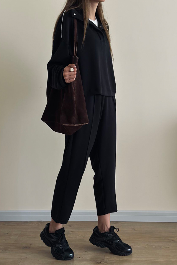 ست سویشرت شلوار ترک مشکی