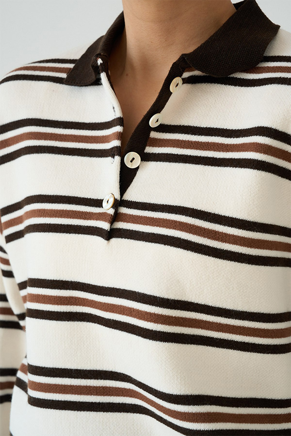 بلوز بافت راه راه chocolate ترک