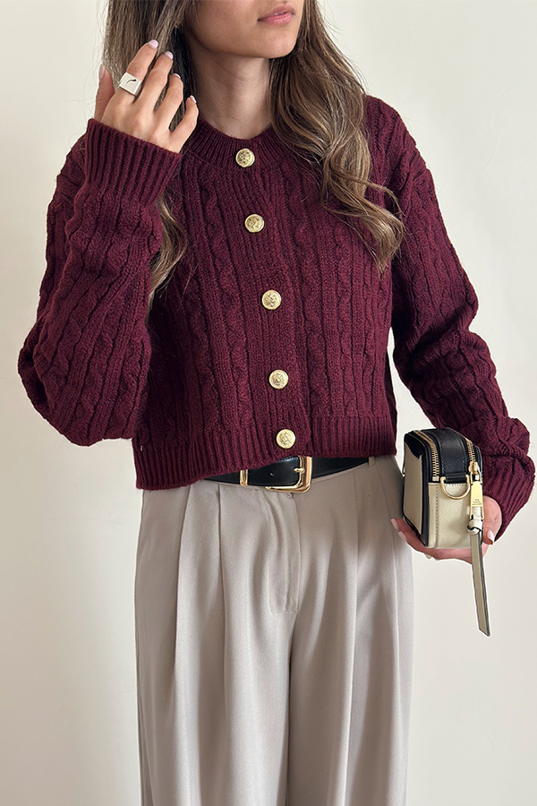 کاردیگن ظریف بافت زرشکی