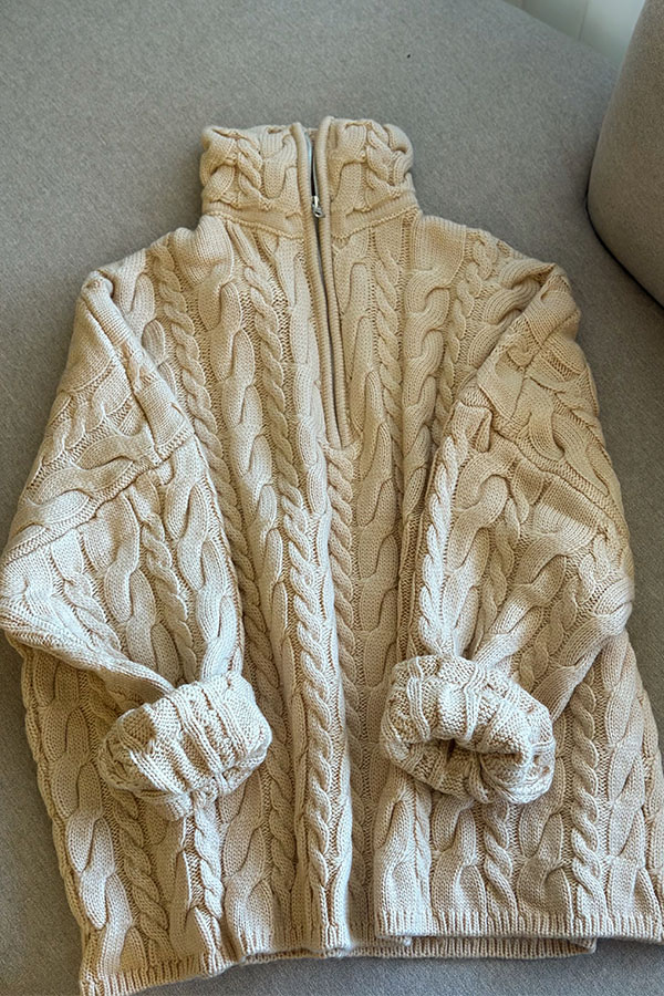 بافت نیم زیپ caramel