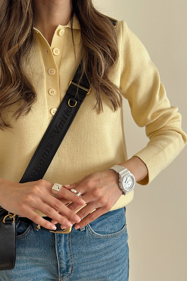 بلوز بافت ترک زرد