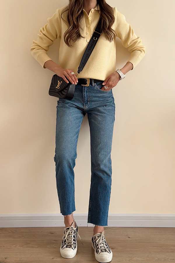 بلوز بافت ترک زرد