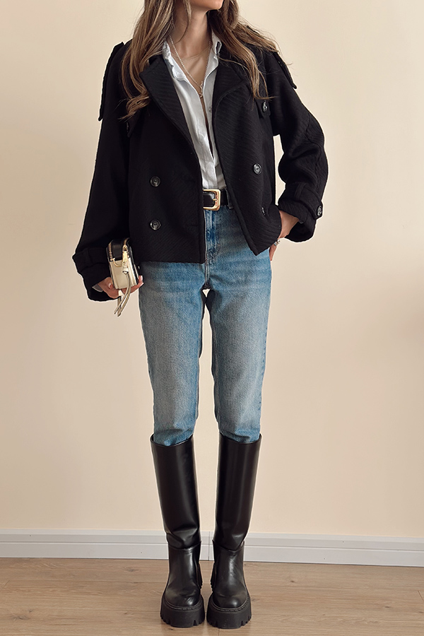 ترنچ کت فوتر مشکی