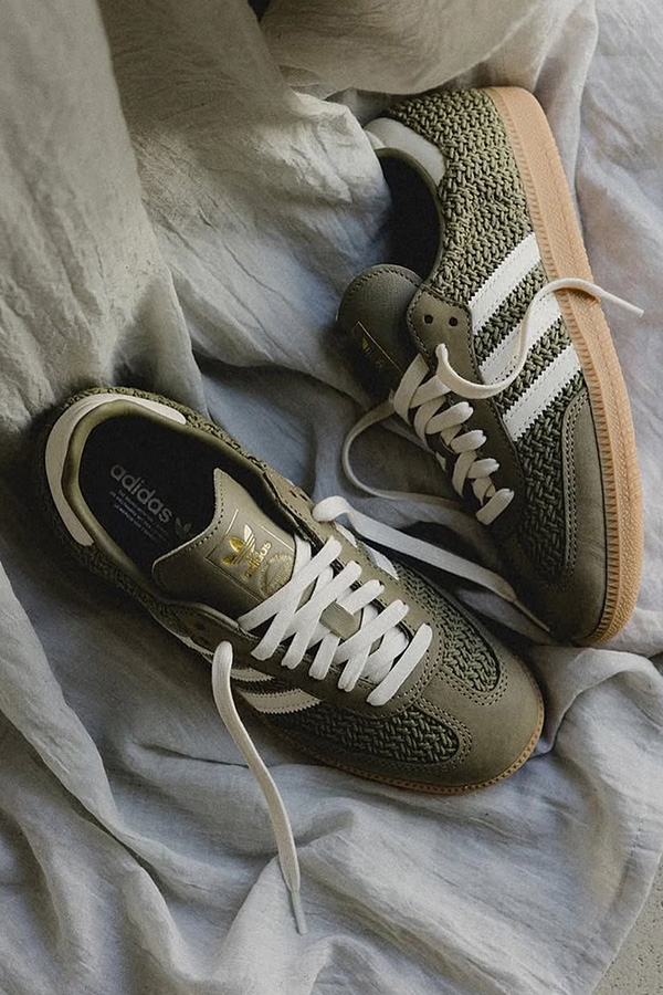 کتونی ادیداس سامبا حصیری سبز