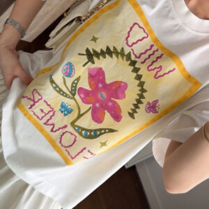 تیشرت طرح دار flower