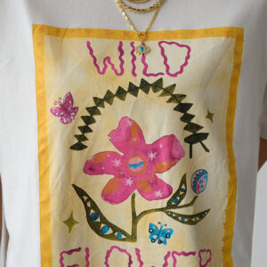 تیشرت طرح دار flower