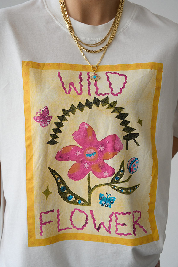 تیشرت طرح دار flower