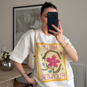 تیشرت طرح دار flower