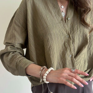 شومیز گره ای ترک ( سبز)