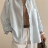 شومیز لینن زنانه ابی