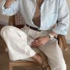 شومیز لینن زنانه ابی