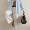 شومیز لینن زنانه ابی
