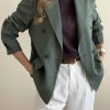کت لینن dark green