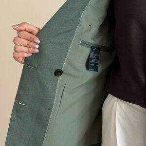 کت لینن dark green