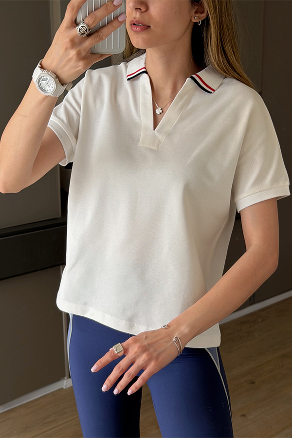 پلوشرت tommy ترک سفید
