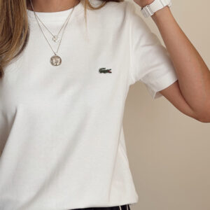 تیشرت سفید lacoste