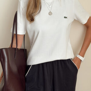 تیشرت سفید lacoste