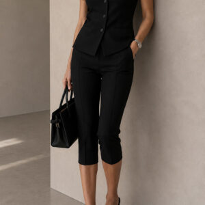شلوار capri فیت ترک مشکی